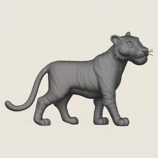 Tiger Toy Print Ready 3D Model - Model thumbnail 3