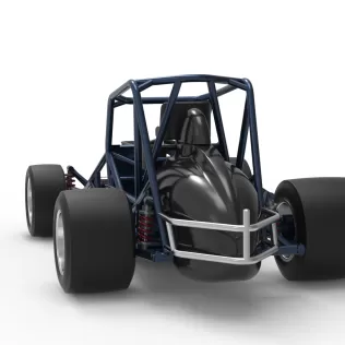 Sprint car Base Version 2 Scale 1:25 - Model thumbnail 14