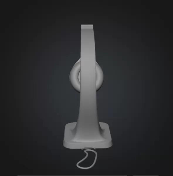 Headphone holder in Headphone Shape - Model preview 3