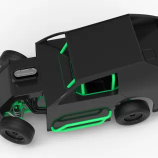 Mod Lite Race car while turning Scale 1:25 - Model thumbnail 4