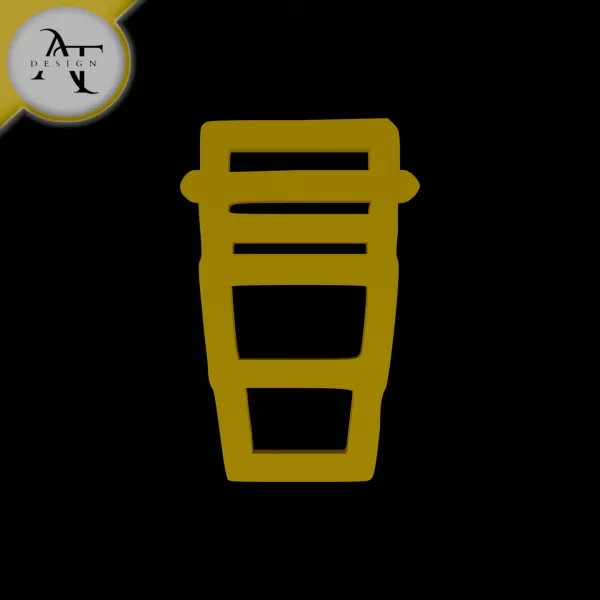 Simple Coffee Cup Symbol - 2D Art - Model preview 1