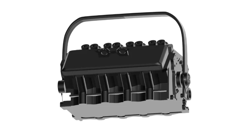 COOLER/SUPPORT FOR V8+4 ENGINE - Model preview 6