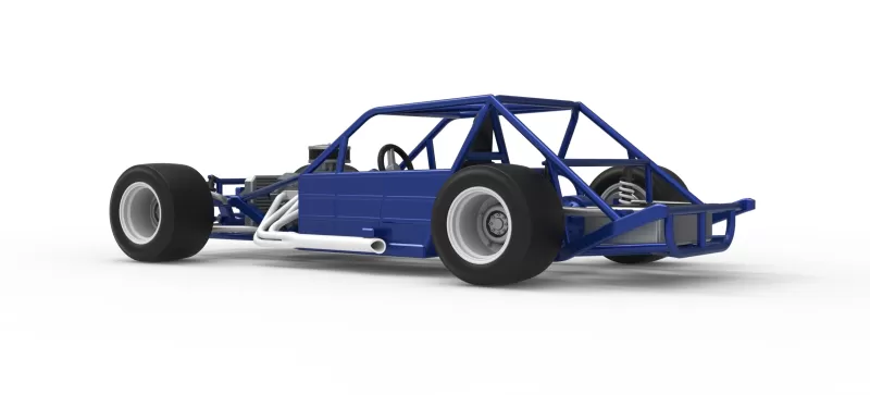 Vintage Asphalt Modified stock car Base V6 Scale 1:25 - Model preview 13