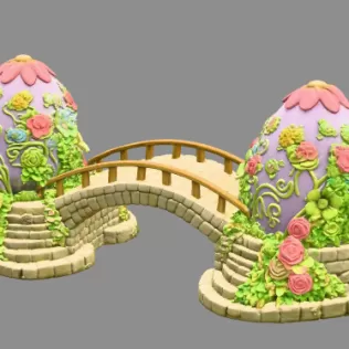 Eggbridge – Fantasy Easter Egg Bridge | 3D Printable - Model thumbnail 6