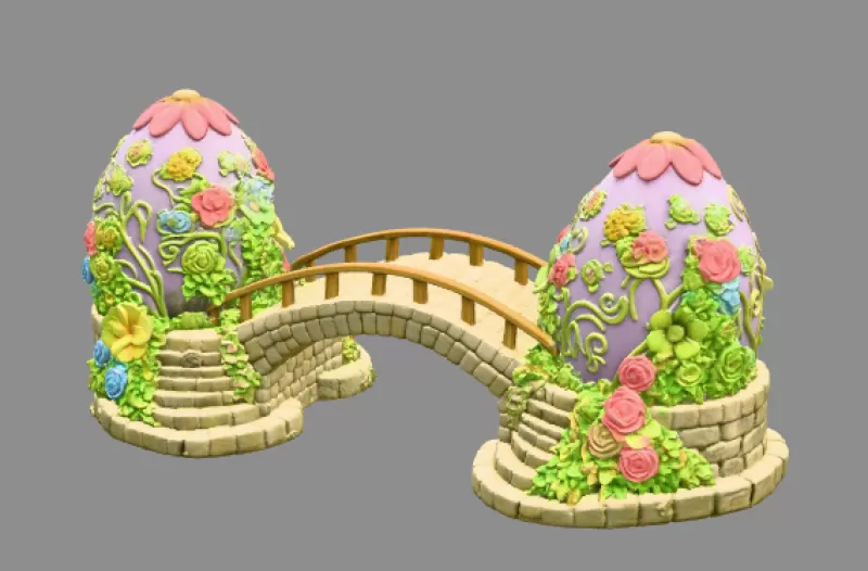 Eggbridge – Fantasy Easter Egg Bridge | 3D Printable - Model preview 6