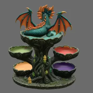 Baby Dragon Organizer Tree STL File for 3D Print - Model thumbnail 10