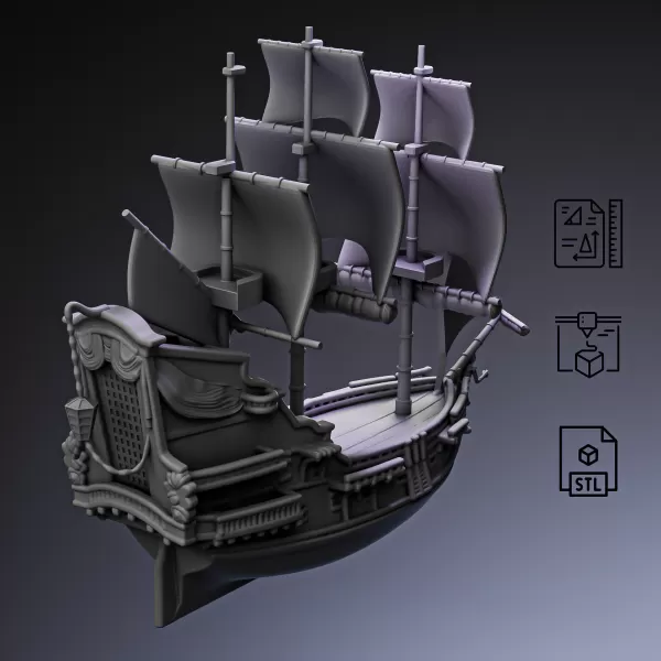 Legendary Pirate Flagship Ship #RoZ - Model preview 9