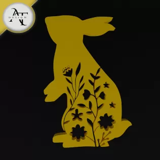 Easter bunny - Silhouette - 2D Wall Art Decor