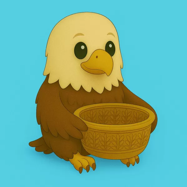Eagle Holding Gift Basket - Model preview 1
