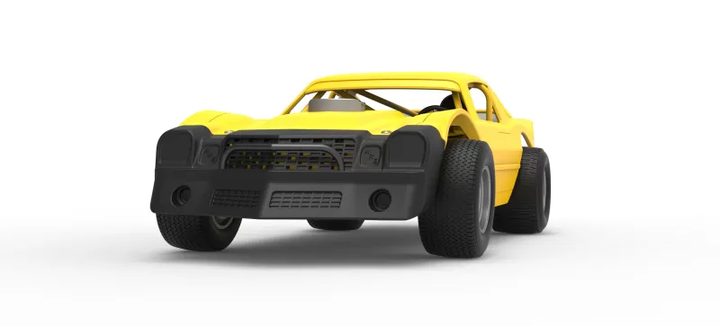 Vintage Dirt late model Race car Version 2 Scale 1:25 - Model preview 6