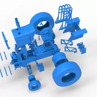 Fun short Pro Stock Pulling Tractor Version 4 Scale 1:25 - Model thumbnail 15