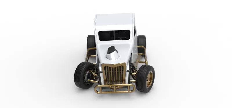 Dwarf car while turning Version 2 Scale 1:25 - Model preview 8