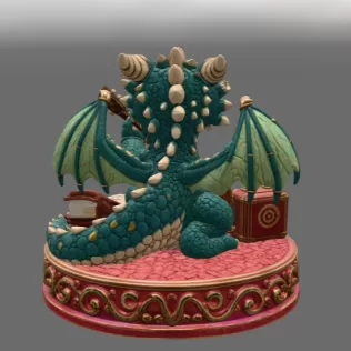 Baby Dragon Bard STL File for 3D Print - Model thumbnail 5