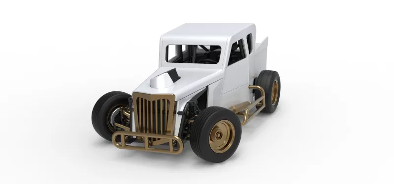 Dwarf car while turning Version 2 Scale 1:25 - Model preview 5