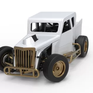 Dwarf car while turning Version 2 Scale 1:25 - Model thumbnail 5