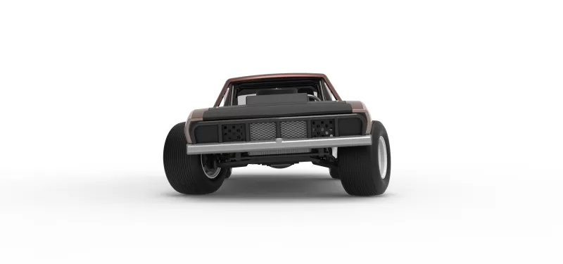 Vintage Semi-Late Model Stock Car while turning Scale 1:25 - Model preview 7