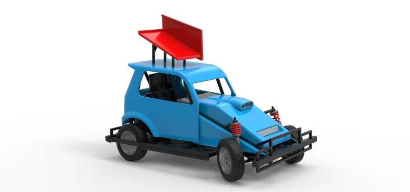 New Zealand Ministock car while turning Version 3 Scale 1:25 - Model preview 24