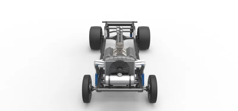 Chassis of Gasser Version 2 Scale 1:25 - Model preview 7