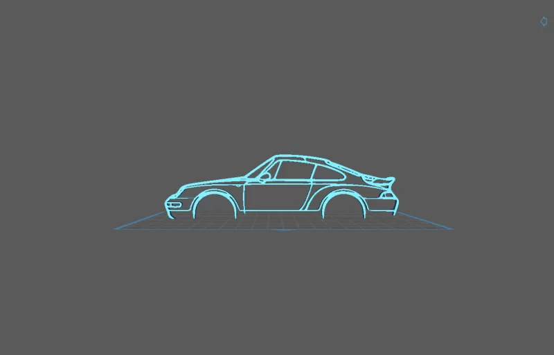 Porsche - 911 Turbo 993 Wall Art - Model preview 2