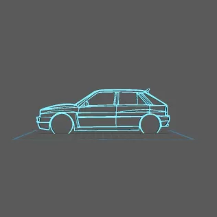 Lancia - Delta EVO Wall Art