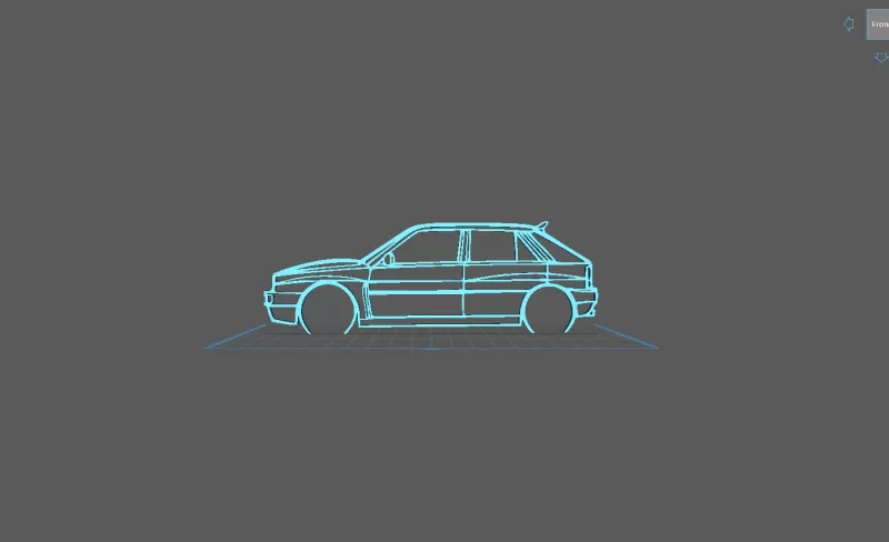 Lancia - Delta EVO Wall Art - Model preview 2