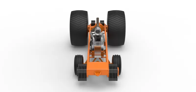 Pro Stock Pulling Tractor Base Version 2 Scale 1:25 - Model preview 6