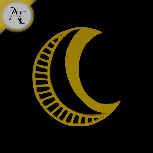 Simple Moon Symbol - 2D Art - Model preview 1