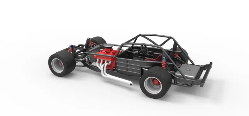 Vintage Asphalt Modified stock car Base V5 Scale 1:25 - Model preview 12