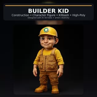 Stylized Character Collection Vol. 01 – Kitbash High-Poly 3D Mod - Model thumbnail 6