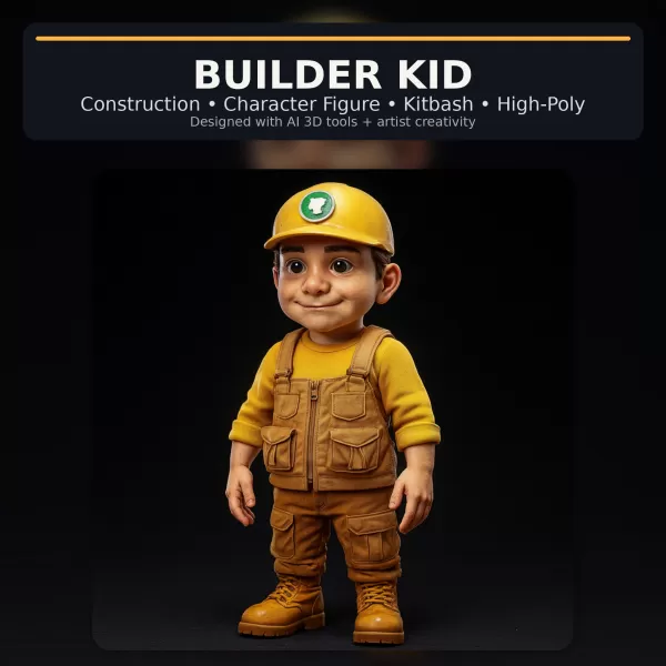 Stylized Character Collection Vol. 01 – Kitbash High-Poly 3D Mod - Model preview 6