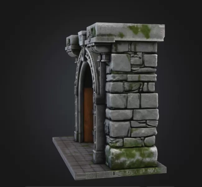 Castle Bridge Door - Model preview 2