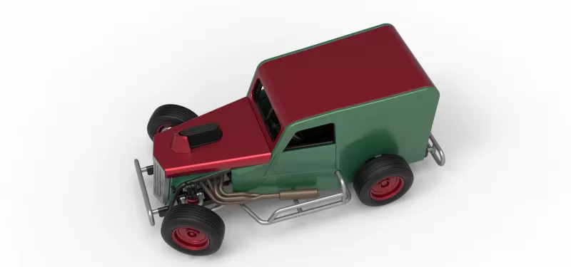 Dwarf car while turning Scale 1:25 - Model preview 4