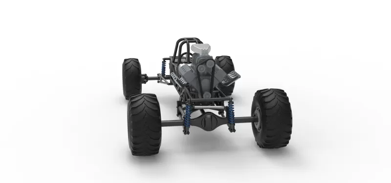 Vintage Mud dragster Base Scale 1:25 - Model preview 14