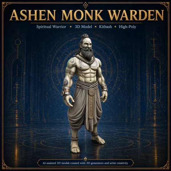 Mythic Horned Guardians – Fantasy Character Collection Kitbash - Model preview 10