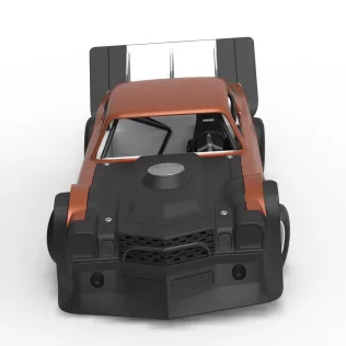 Vintage Dirt late model Race car V4 while turning Scale 1:25 - Model thumbnail 8