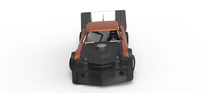Vintage Dirt late model Race car V4 while turning Scale 1:25 - Model preview 8