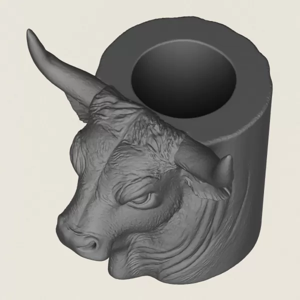 Indian Bull Print Ready 3D Model - Model preview 2