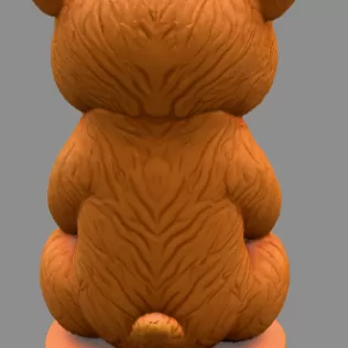 Cute Puppy Holding Heart STL File – 3D Printable Dog Figurine - Model thumbnail 5