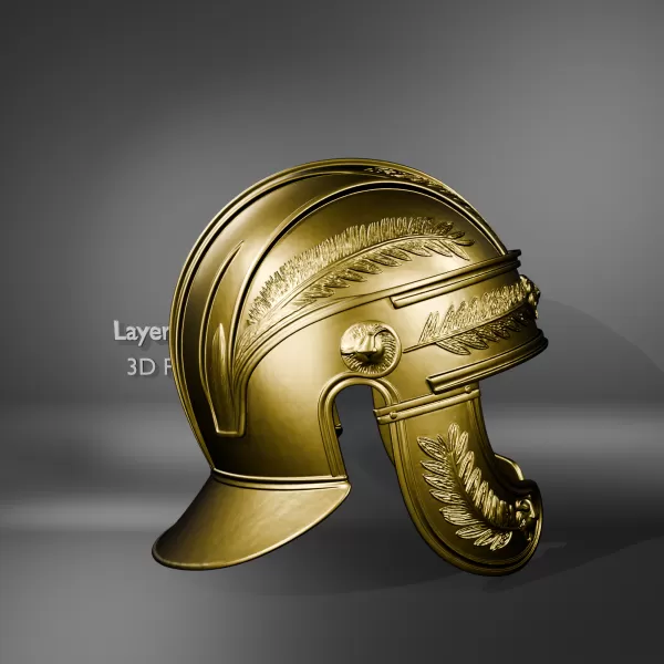 Ancient Roman Golden Helmet - Model preview 3