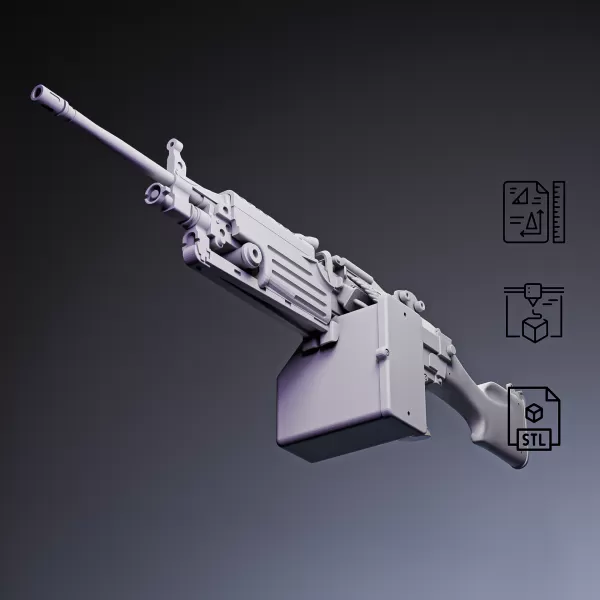M249 Light Machine Gun #RoZ - Model preview 1