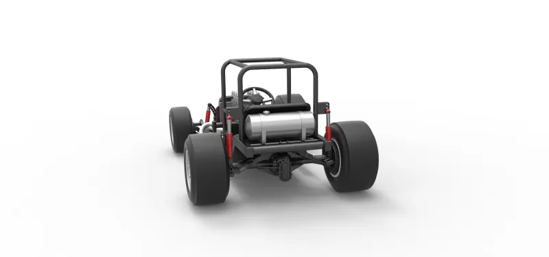 Vintage Supermodified stock car Base Version 2 Scale 1:25 - Model preview 14