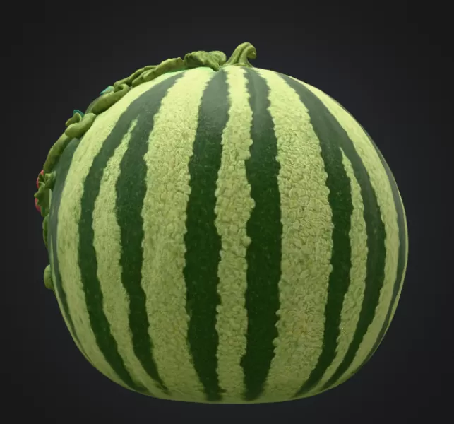 Watermelon Fairy House STL for 3D Print - Model preview 5