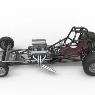 Vintage Front engine dragster Base Version 4 Scale 1:25 - Model thumbnail 10
