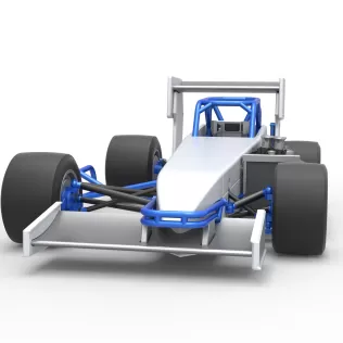 Supermodified front engine race car V4 Scale 1:25 - Model thumbnail 6
