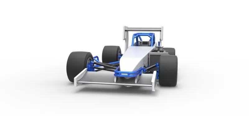 Supermodified front engine race car V4 Scale 1:25 - Model preview 6