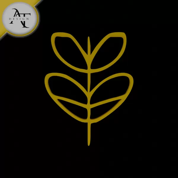 Simple Leaf Symbol - 2D Art - Model preview 1