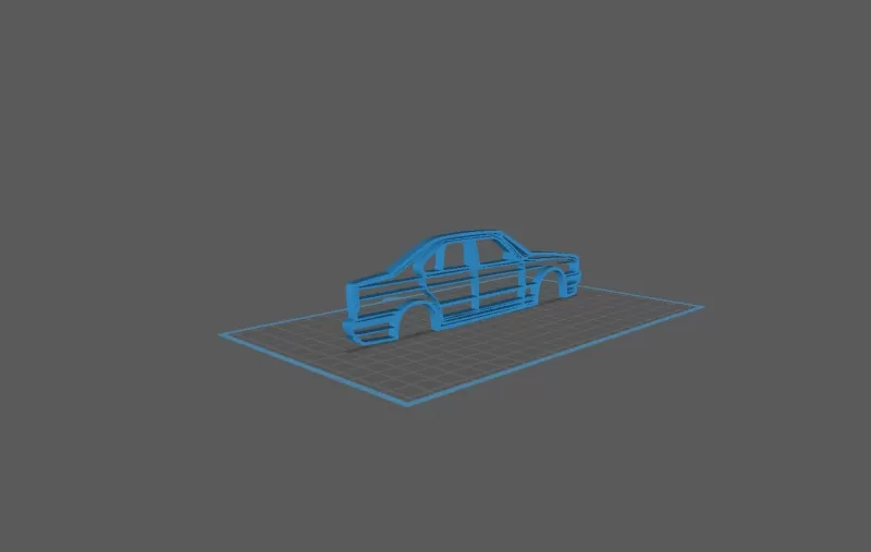 BMW - E34 Wall Art - Model preview 2