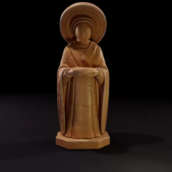 Saint Lucy Statue 3D Print Mold - Model preview 2