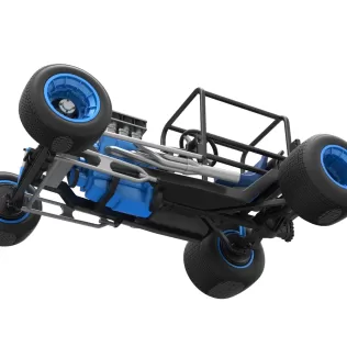 Vintage Dirt Supermodified stock car Base Scale 1:25 - Model thumbnail 3