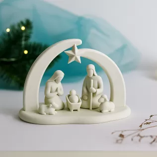 Minimalist Nativity Scene | Holy Family Christmas Decor | Modern - Model thumbnail 4